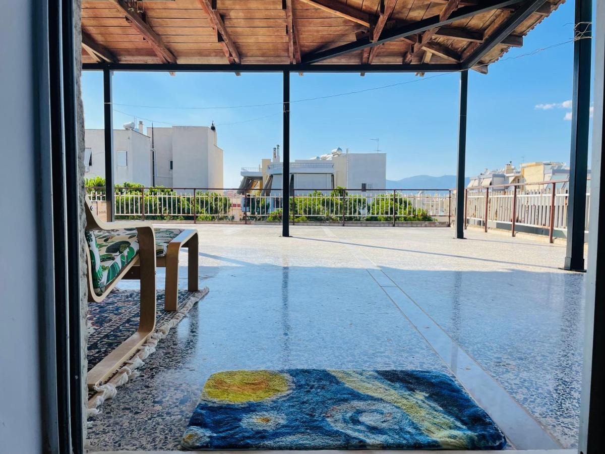 星空露台公寓：机场附近的宽敞三卧套房 Athens Exterior photo